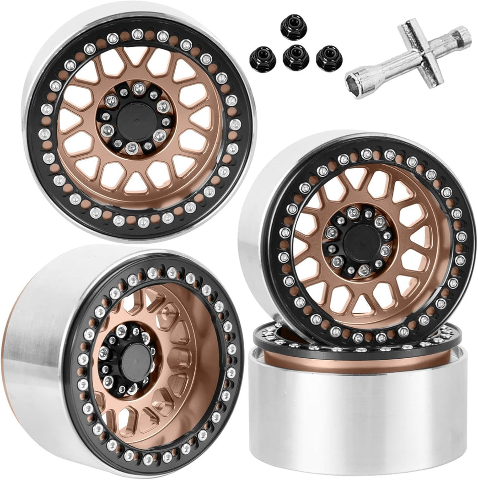 RC Crawler 2.2 Beadlock Wheels and Rim for 1/10 Axial SCX10 90046 AXI03007 Traxxas TRX4 TRX6 VS4-10 Redcat Gen7 Gen8 MST CFX D90 RC Car