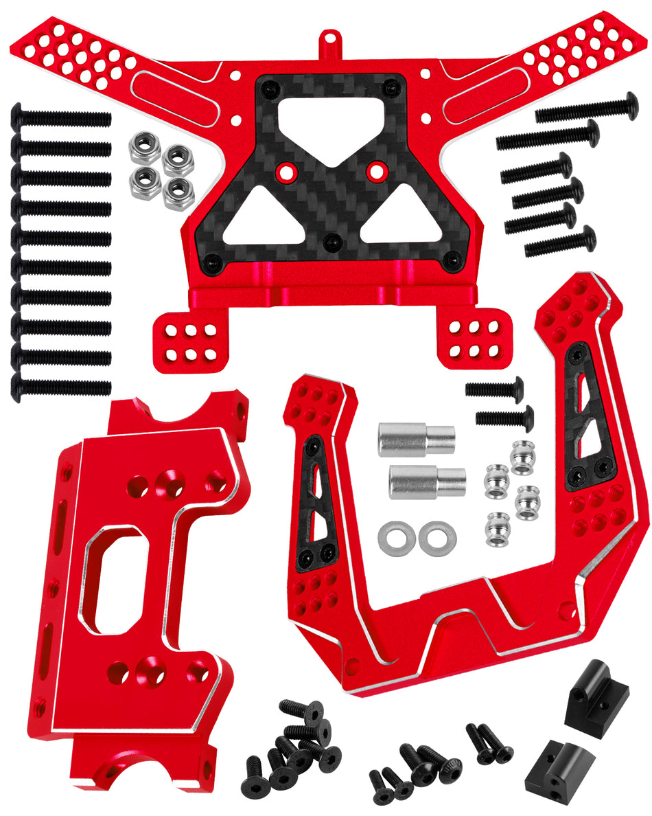 RCMYou Shock Tower & Front Bulkhead Upgrades Part for traxxas 1/10 Slash 2WD VXL,Rustler 2WD VXL,Stampede 2WD VXL,Bandit 2WD VXL