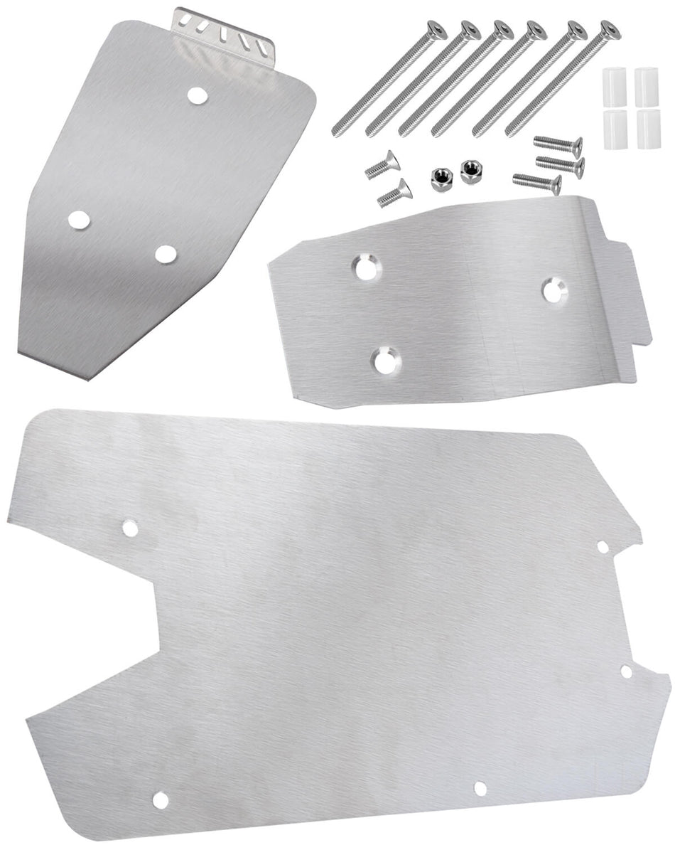 Stainless Steel Chassis Protect Armor Skid Plate Guard Upgrades Part for Arrma  1/10 Big Rock/Senton 3S BLX;1/8 Infraction/Typhon/Vendetta 3S BLX