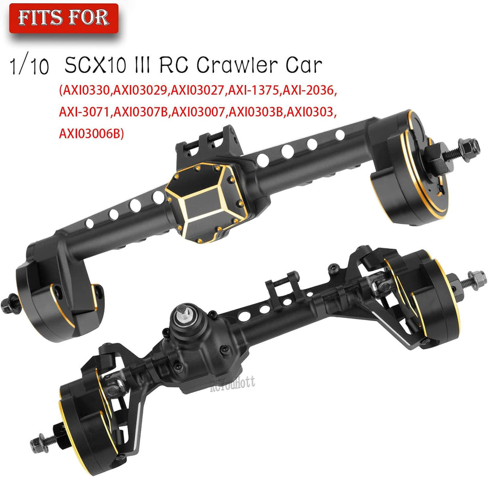 RCMYou RC Front Rear Portal Axles Upgrades Part for 1/10 SCX10 III AX103007 RC Crawler Car