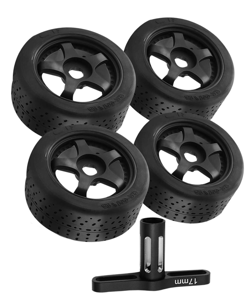 Rc Tires for 1/7 Infraction 6S BLX/Limitless,Wheels and Tires Set,ARA55062
