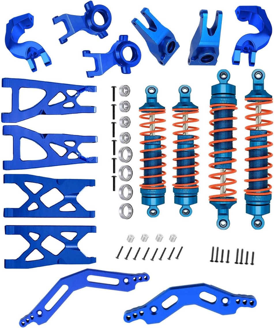 Upgrades Part for 1/10 Arrma Vorteks/Granite/Senton 4x4 3S Blx Mega 550,RC Shocks,Shock Tower,Front Rear Suspension Arm,Steering Blocks Caster Blocks C-Hubs Stub Axle Carriers