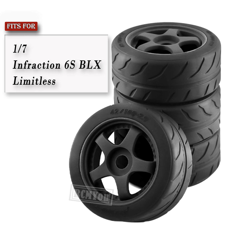RC Highway Tires for 1/7 Arrma Infraction 6S BLX,Limitless