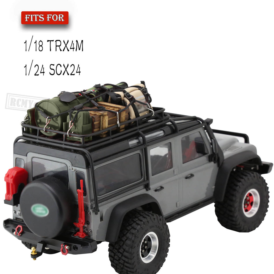 RCMYou RC Upgrade Parts for 1/18 traxxas TRX4M 1/24 axial SCX24,Crawler Car Decoration Luggage Net