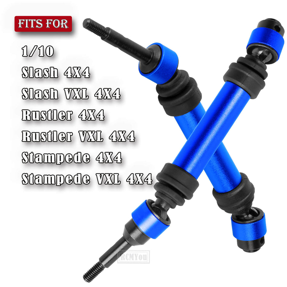 RC Drive Shaft CVD Axles Upgrades Part for 1/10 traxxas Slash VXL 4X4,Rustler VXL 4X4,Stampede VXL 4X4,#45 Steel with Hex