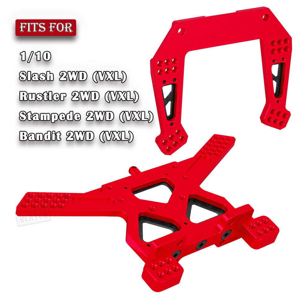 RCMYou Shock Tower & Front Bulkhead Upgrades Part for traxxas 1/10 Slash 2WD VXL,Rustler 2WD VXL,Stampede 2WD VXL,Bandit 2WD VXL