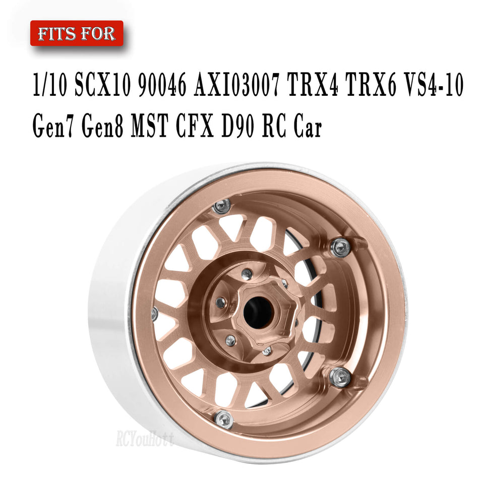 RC Crawler 2.2 Beadlock Wheels and Rim for 1/10 Axial SCX10 90046 AXI03007 Traxxas TRX4 TRX6 VS4-10 Redcat Gen7 Gen8 MST CFX D90 RC Car