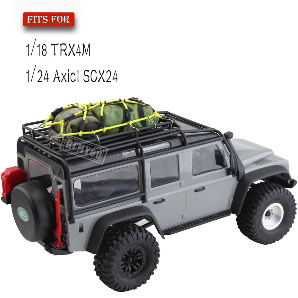 RC Upgrade Parts for 1/18 Traxxas TRX4M 1/24 Axial SCX24,Crawler Car Decoration Simulation Decoration Mini Luggage Net/Simulation Decorative Package,Luggage,Sleeping Bag