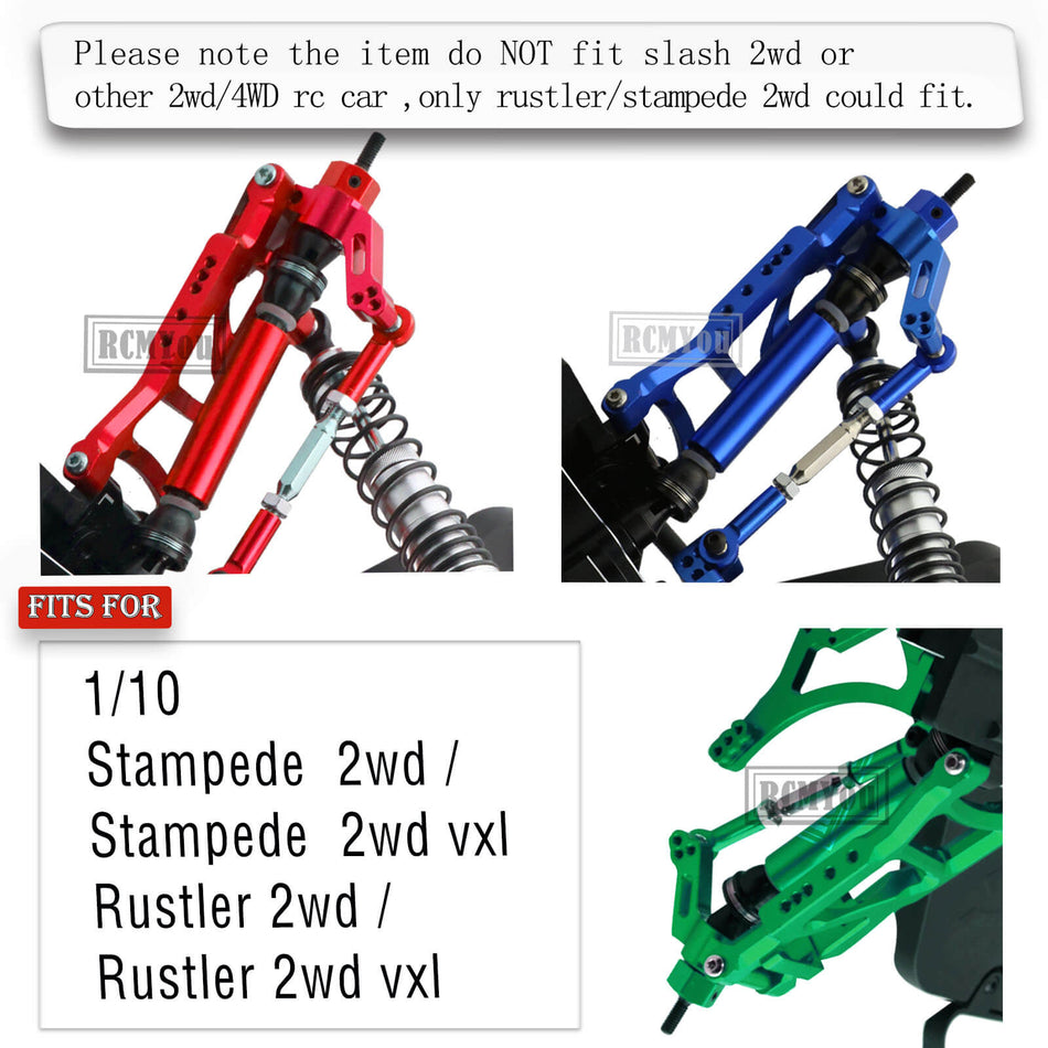 RC Aluminum Arms Upgrades Part for 1/10 Traxxas Rustler VXL & XL-5 / Stampede VXL & XL-5 2WD