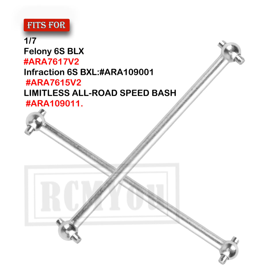 RC Center Drive Shaft Dogbone Upgrades Part for Arrma 1/7 Felony 6S BLX/Infraction 6S BLX,#ARA310941#ARA310942/Limitless