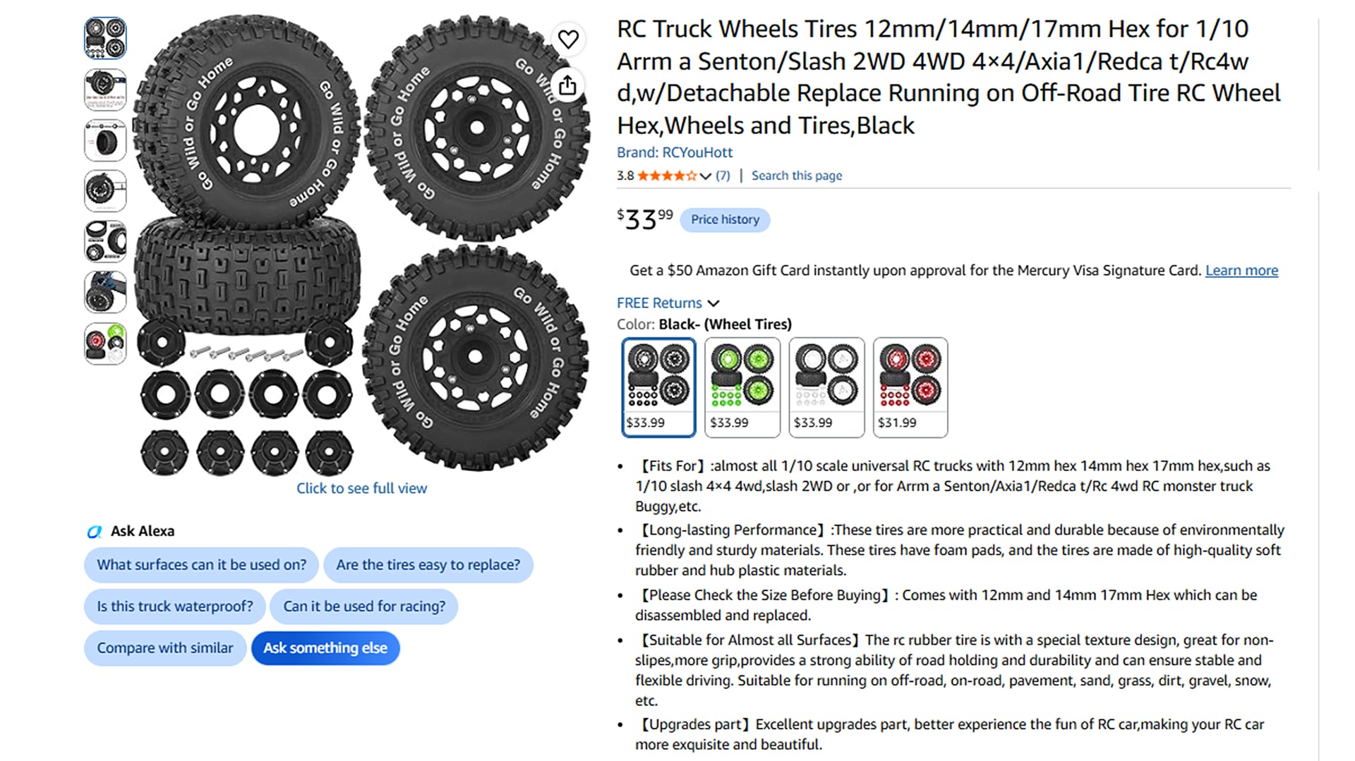 Load video: 1/10 Slash 4X4 Tire Display Video