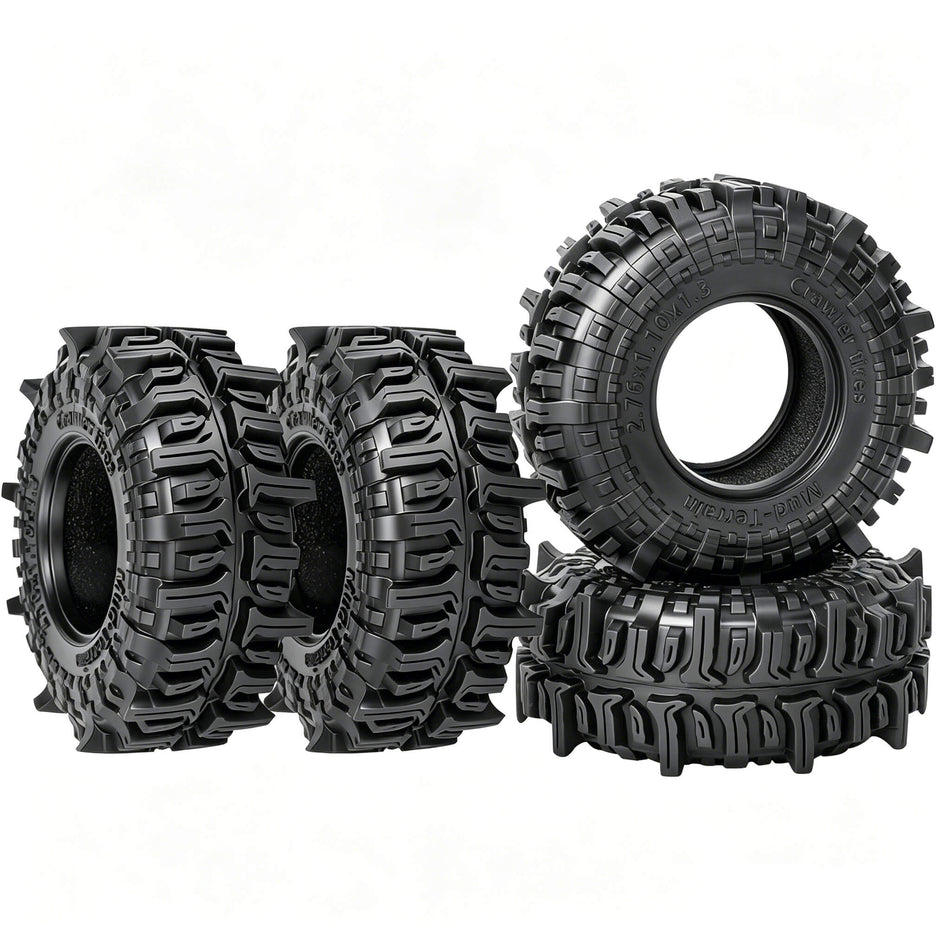 RC 1.3" Soft Rubber Wheel Tires for 1/24 1/18 Axial SCX24 Traxxas TRX4M RC Crawler Car