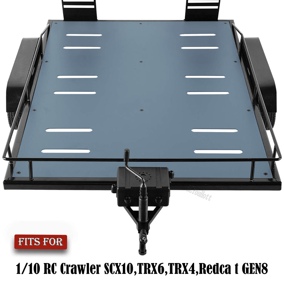 RC Trailer for 1/10 RC Crawler Traxxas TRX4 TRX6 Redcat Gen8 Axial SCX10