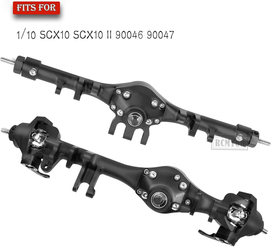 RC Axle Complete Metal Front Rear Axle Upgrades Part for 1/10 SCX10 SCX10 II 90046 90047,RC Crawler Car Front Rear Axle Hops Up