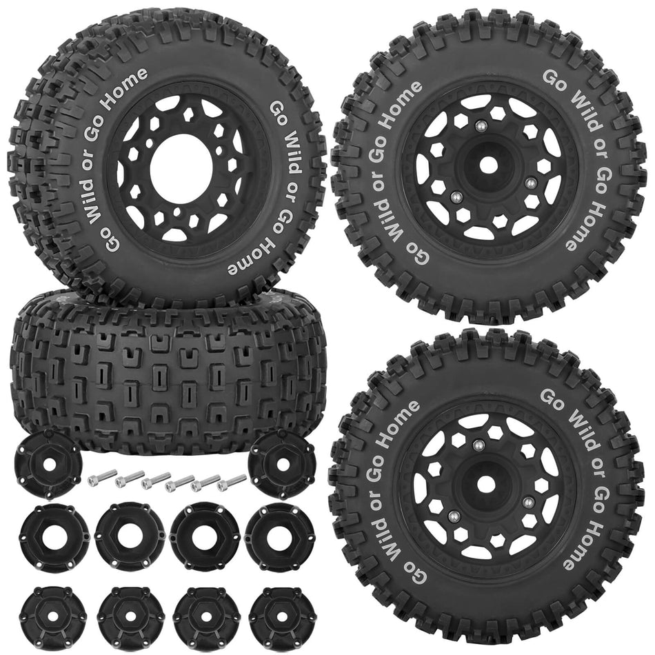 RC Truck Wheels Tires 12mm/14mm/17mm Hex for 1/10 Arrma Senton/traxxas Slash 2WD 4WD 4×4/Axial/Redcat/Rc4wd