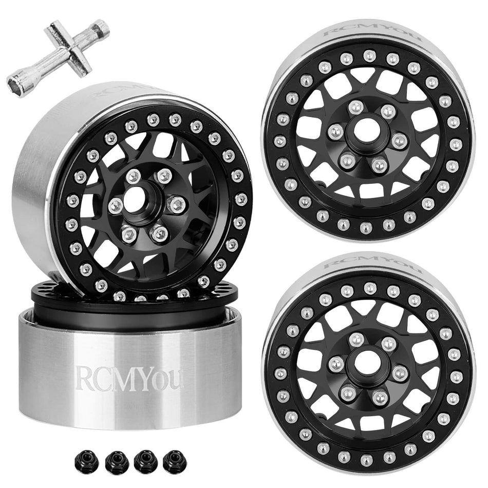 RCMYou RC 1.9 Beadlock Wheels and Rim for 1/10 axial SCX10 traxxas TRX4 TRX6 VS4-10 redcat Gen7/8 MST CFX D90 RC Crawler Car