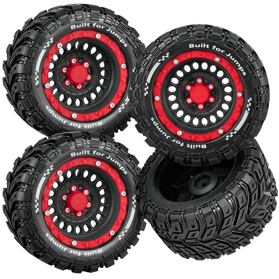 RC Wheel and Tires Set for Arrma Traxxas 1/16 Gorgon GROM Summit E-REVO MINI KRATON MJX HBX SCY RC Truck Car