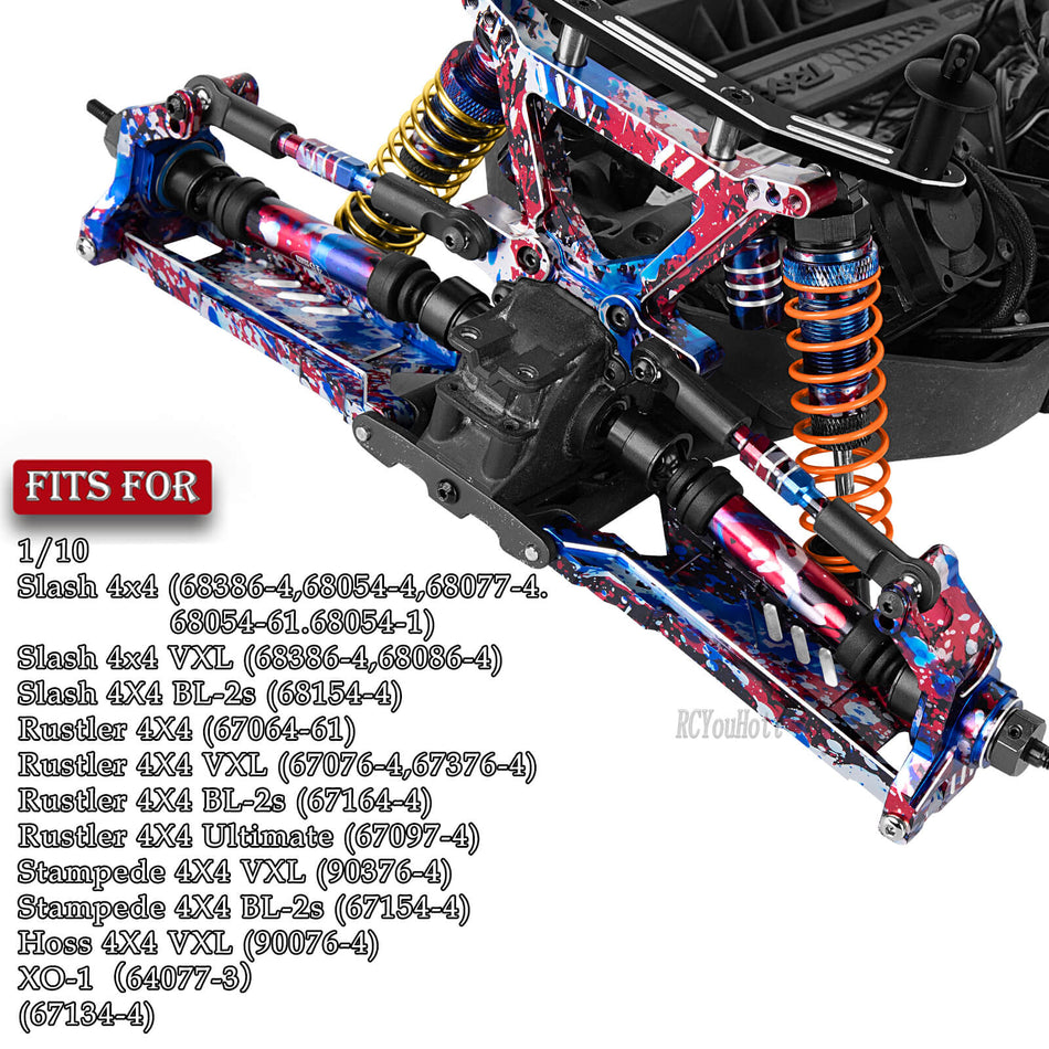 RC Suspension A-Arms Upgrades Part for 1/10 traxxas Slash/Rustler/Stampede/Hoss/X0-1 4x4 4WD VXL,(#3655)
