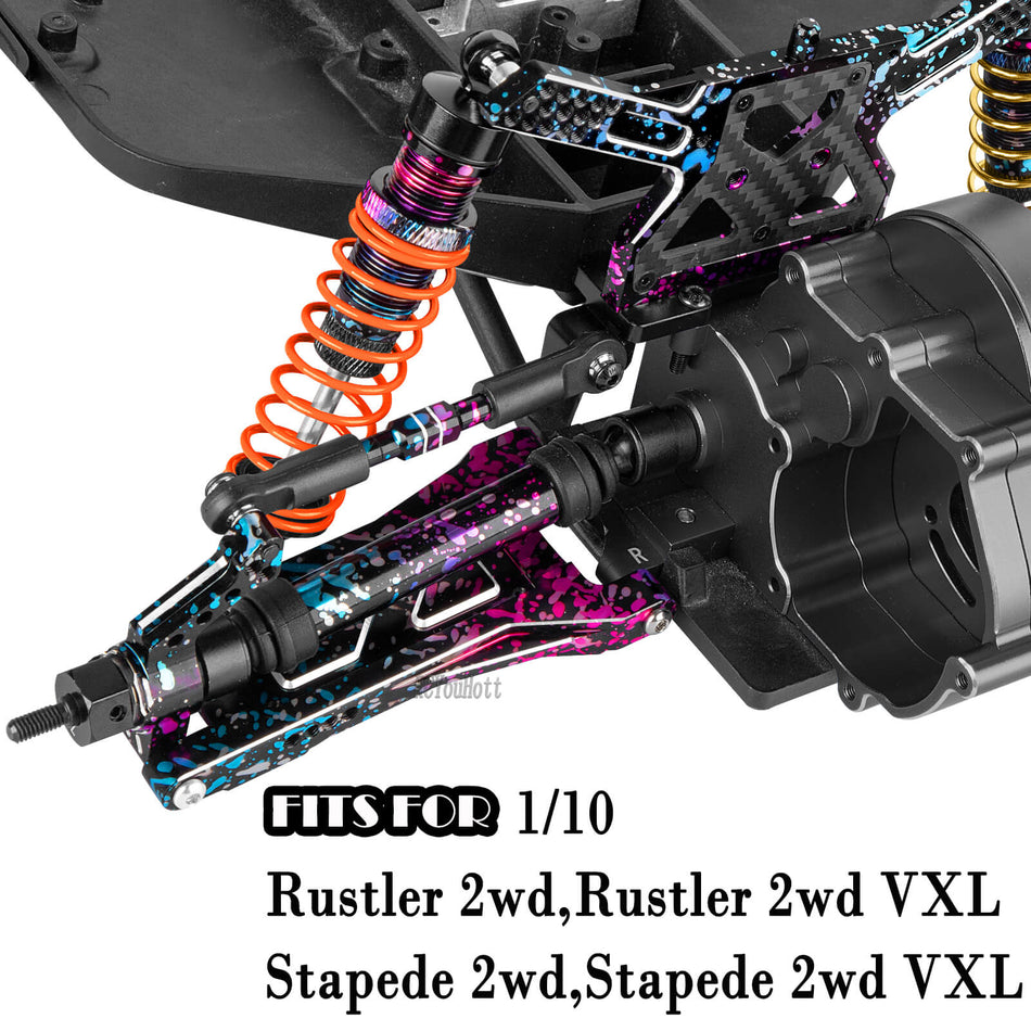 RCMYou RC Upgrades Part Arm,Shock Absorber,Drive Shaft,Shock Tower,Caster Block,Steering Blocks,Stub Axle Carriers,Links,Bulkhead for 1/10 Traxxas Rustler 2WD (VXL),Stampede 2WD (VXL)
