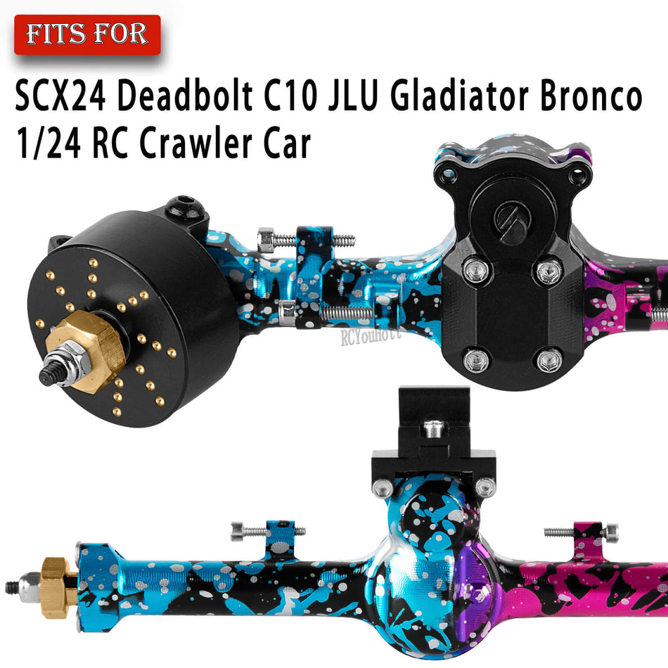 RC Steering Angle +5mm Widened SCX24 Axles Upgrades Part for SCX24 Deadbolt C10 JLU Gladiator Bronco 1/24 RC Crawler Car