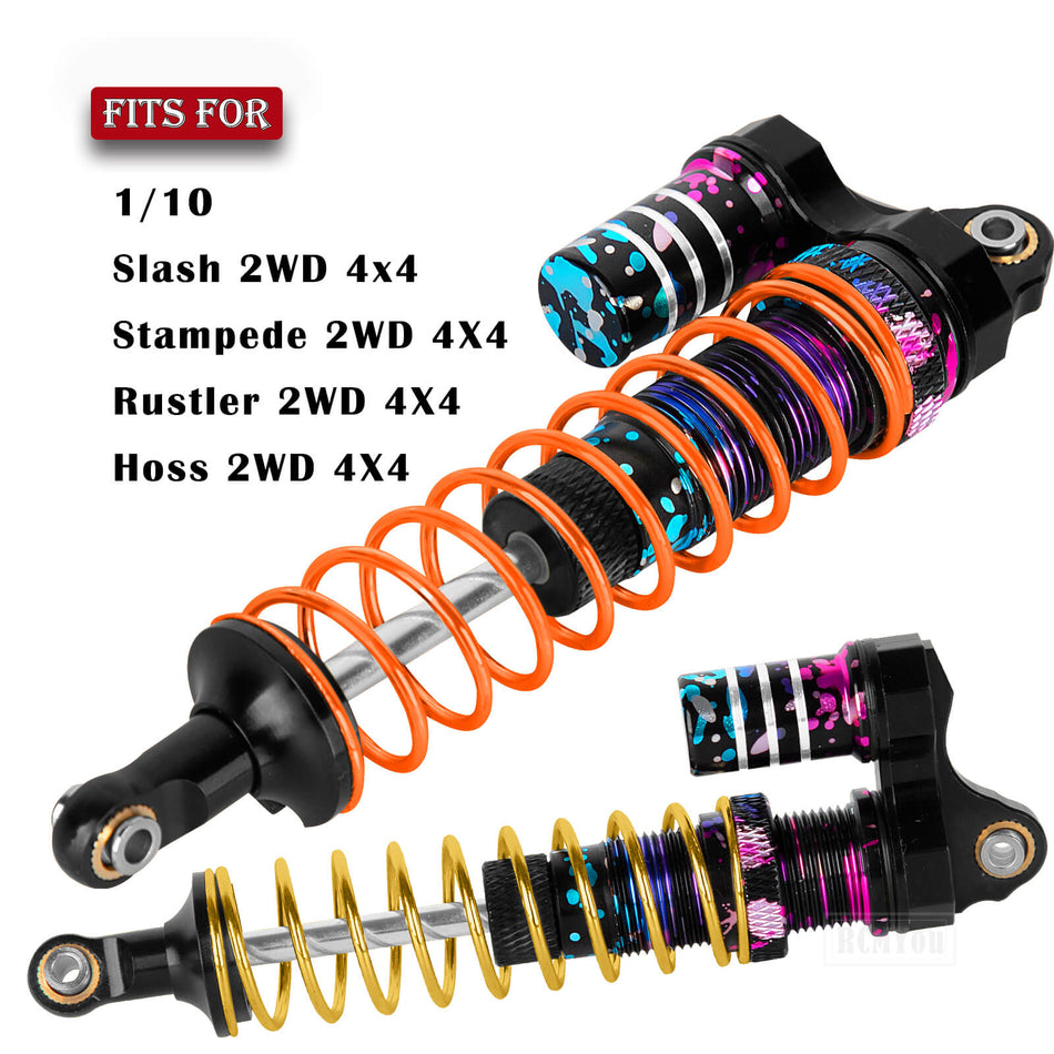 RCMYou RC Aluminum Front Rear Big Bore RC Shock Absorber Upgrades Part for 1/10 Traxxas Slash,Stampede,Rustler,Hoss 2WD 4X4 VXL
