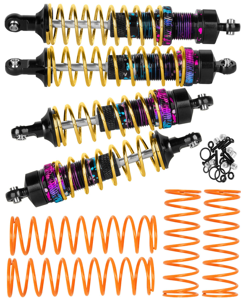 RCMYou Big Bore RC Shock Absorber Upgrades Part for 1/10 traxxas Slash 2WD 4x4,Stampede 2WD 4X4,Rustler 2WD 4X4,Hoss 2WD 4X4