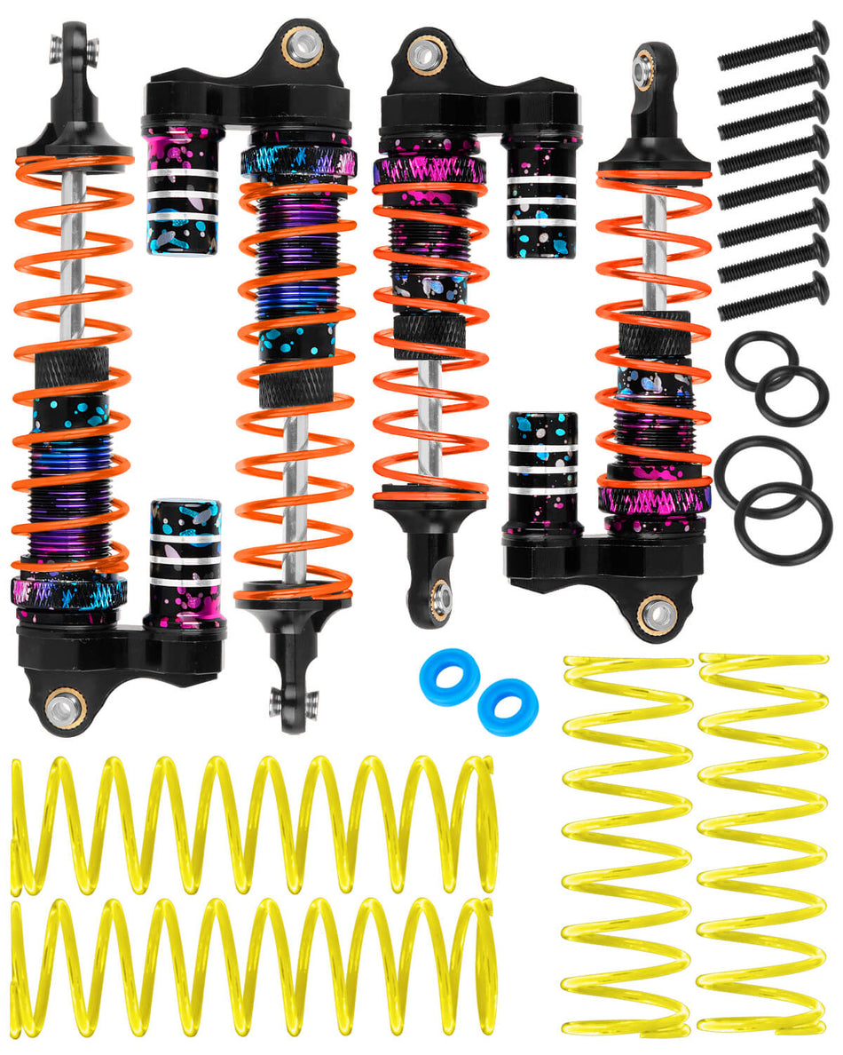 RCMYou RC Aluminum Front Rear Big Bore RC Shock Absorber Upgrades Part for 1/10 Traxxas Slash,Stampede,Rustler,Hoss 2WD 4X4 VXL