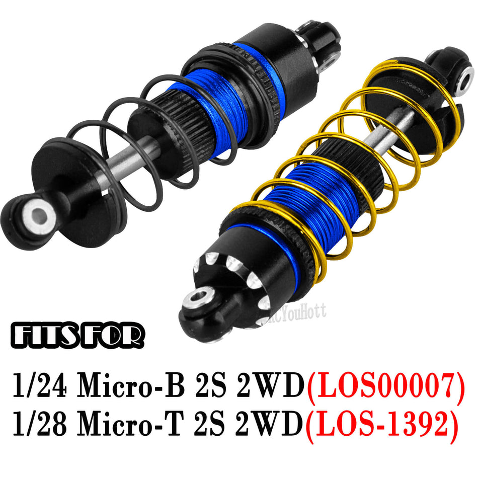 RCMYou RC Upgrades Part for Losi 1/24 Micro-B 2S 2WD,1/28 Micro-T 2S 2WD，Big Bore RC Shocks Absorber,Shock Tower/Shock Mounts