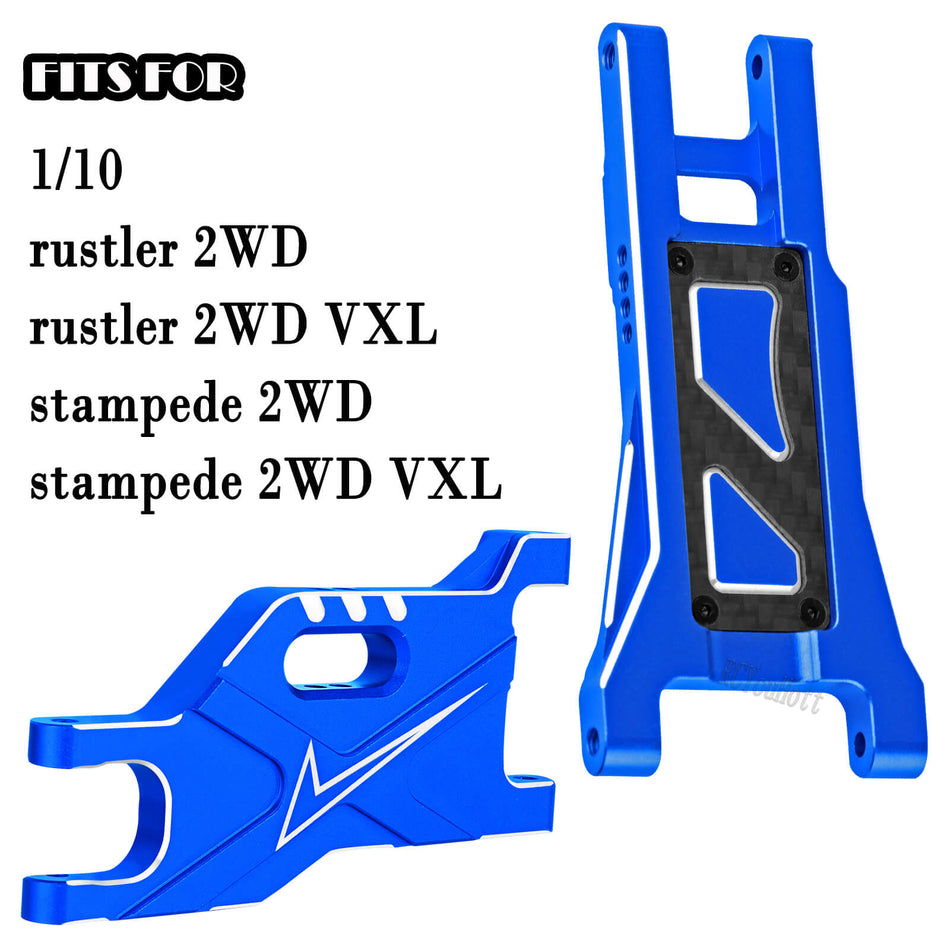 RCMYou Upgrades Part Aluminum Front&Rear A Arms for 1/10 traxxas Rustler 2WD (VXL),Stampede 2WD (VXL)