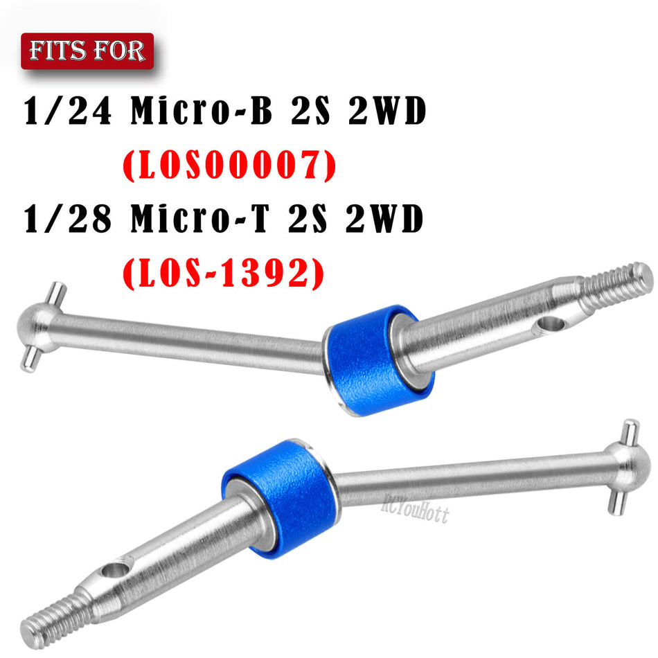 RCMYou RC Upgrades Part #45 Steel Driveshaft/Bearings Kit for Losi 1/24 Micro-B 2S 2WD,1/28 Micro-T 2S 2WD