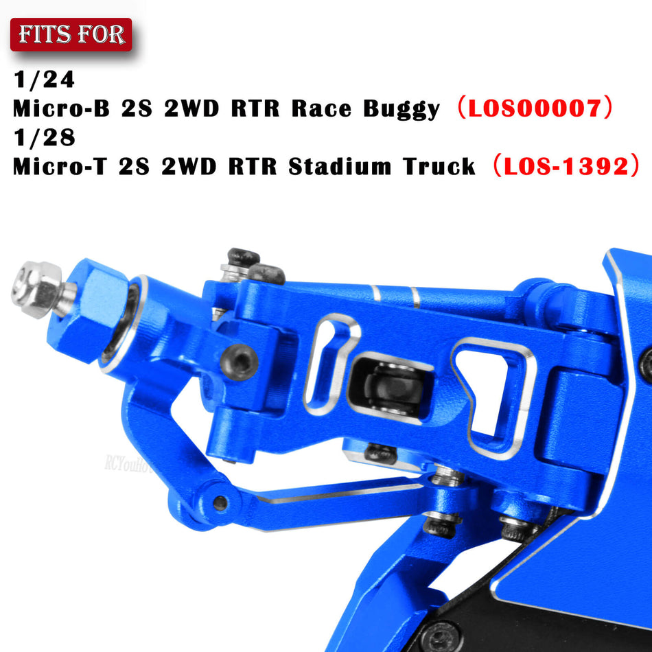 RC Upgrades Part for Losi 1/24 Micro-B 2S 2WD,1/28 Micro-T 2S 2WD,Aluminum Suspension Arms/Caster Block/Steering Blocks/Rear Stub Axle Carriers/Suspension Mount