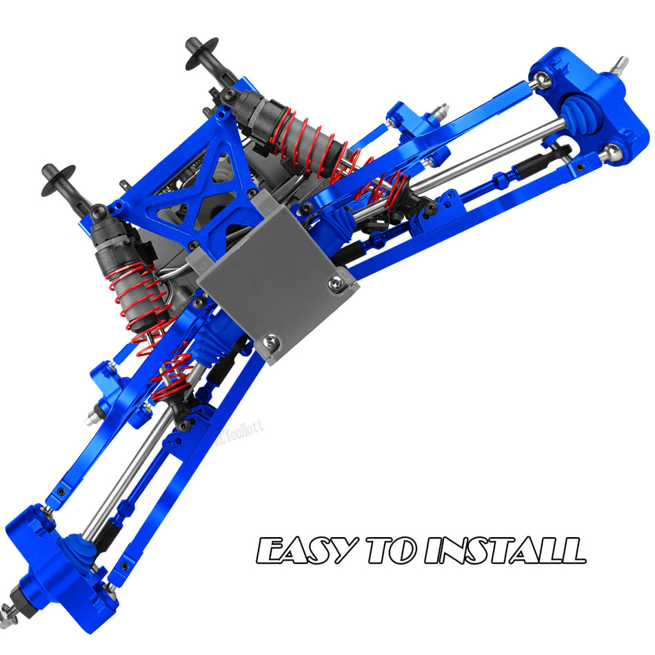 RC Alloy Suspension Arms&Steering Block Knuckle Arm&Shock Tower&Drive Shaft Axles&Push Rod Links&Steering Bellcranks Upgrades Part for 1/10 Traxxas T-Maxx/E-Maxx,Driveshafts Hops Up