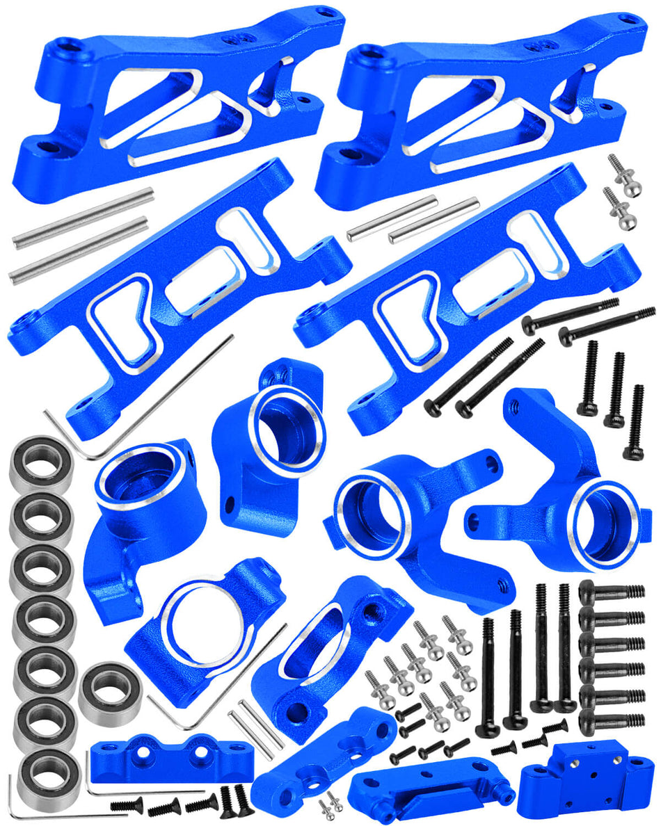 RC Upgrades Part for Losi 1/24 Micro-B 2S 2WD,1/28 Micro-T 2S 2WD,Aluminum Suspension Arms/Caster Block/Steering Blocks/Rear Stub Axle Carriers/Suspension Mount