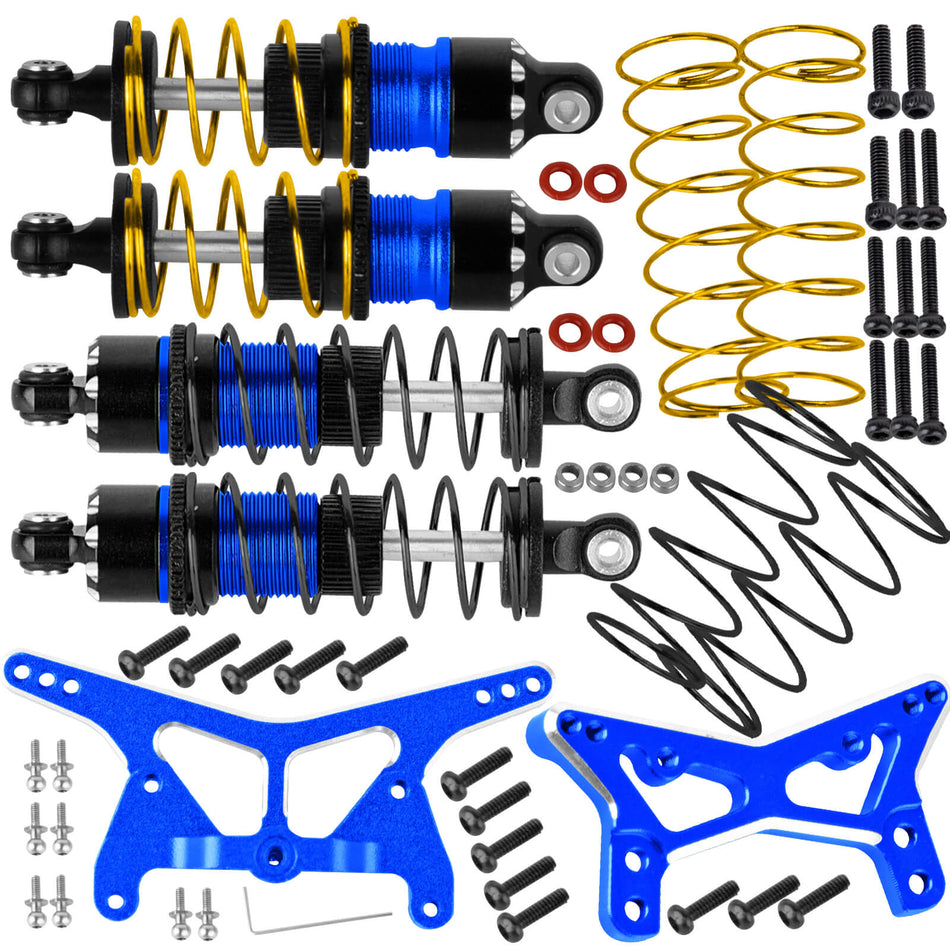 RCMYou RC Upgrades Part for Losi 1/24 Micro-B 2S 2WD,1/28 Micro-T 2S 2WD，Big Bore RC Shocks Absorber,Shock Tower/Shock Mounts