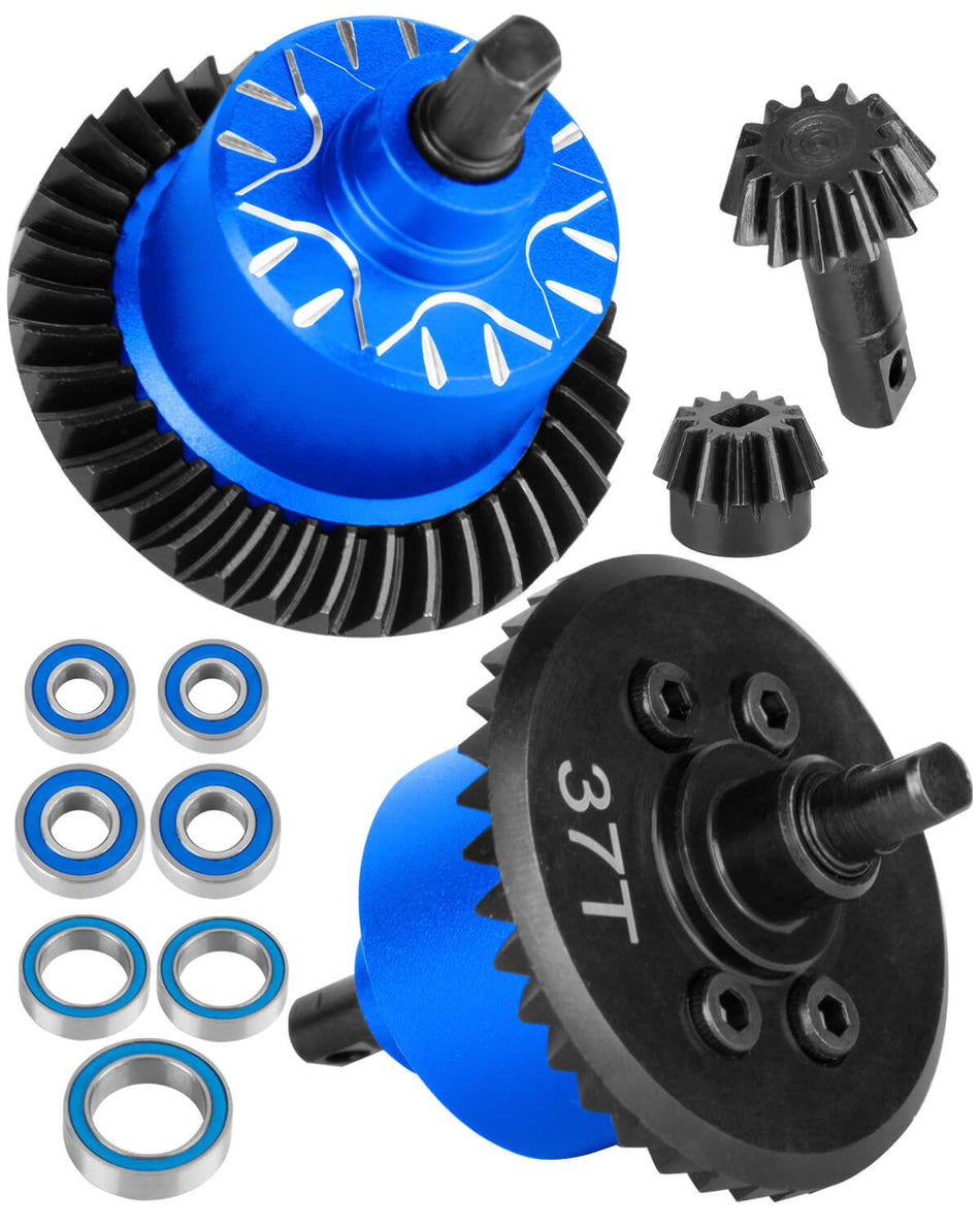 RC Diff Gear 37T Upgrades Part for Traxxas 1/10 Slash 4X4 VXL/Rustler 4X4 VXL/Stampede 4X4 VXL/Hoss 4X4 VXL/XO-1,Front Rear Differential Hop Ups