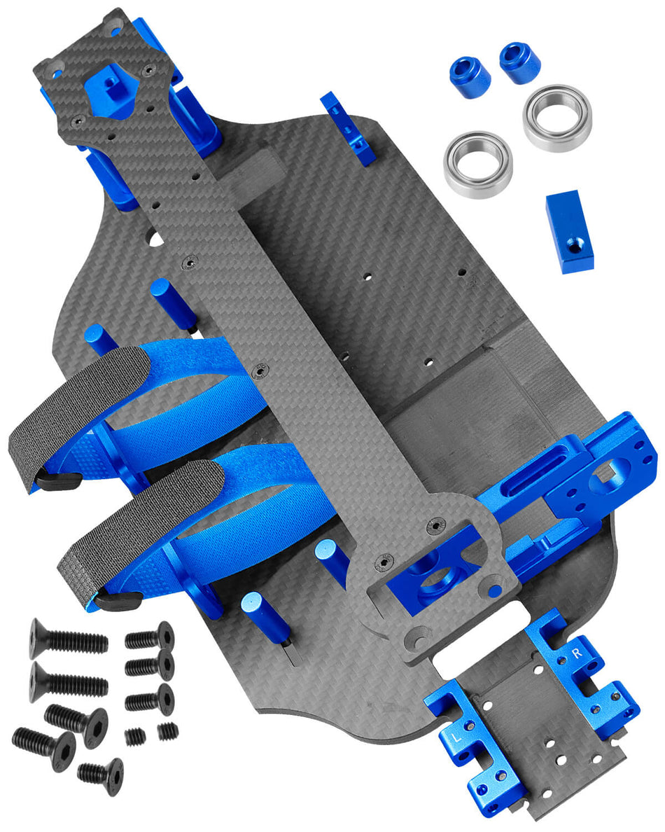 RC Carbon Fibre Chassis Protect Armor Skid Plate Guard Upgrades Part for 1/10 Traxxas Slash 4WD 4X4 VXL