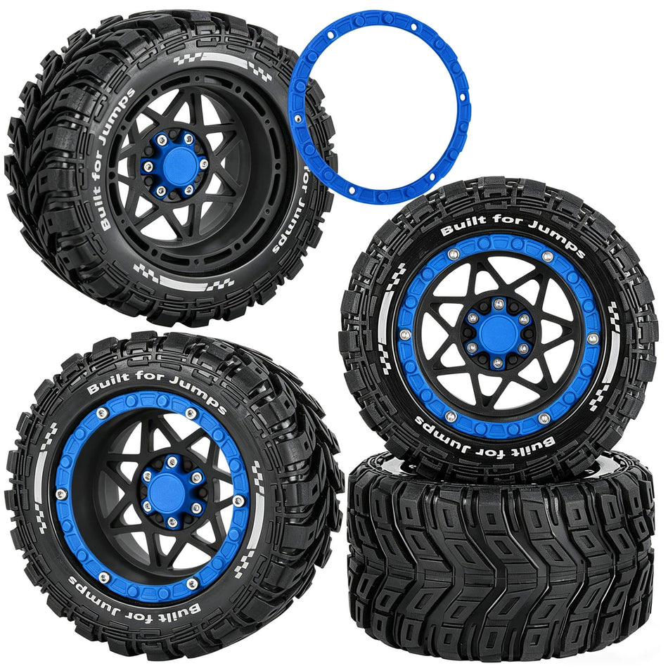 RCMYou Truck Wheel and Tires for  traxxas 1/16 Summit E-REVO Gorgon GROM MINI KRATON MJX HBX SCY RC Car