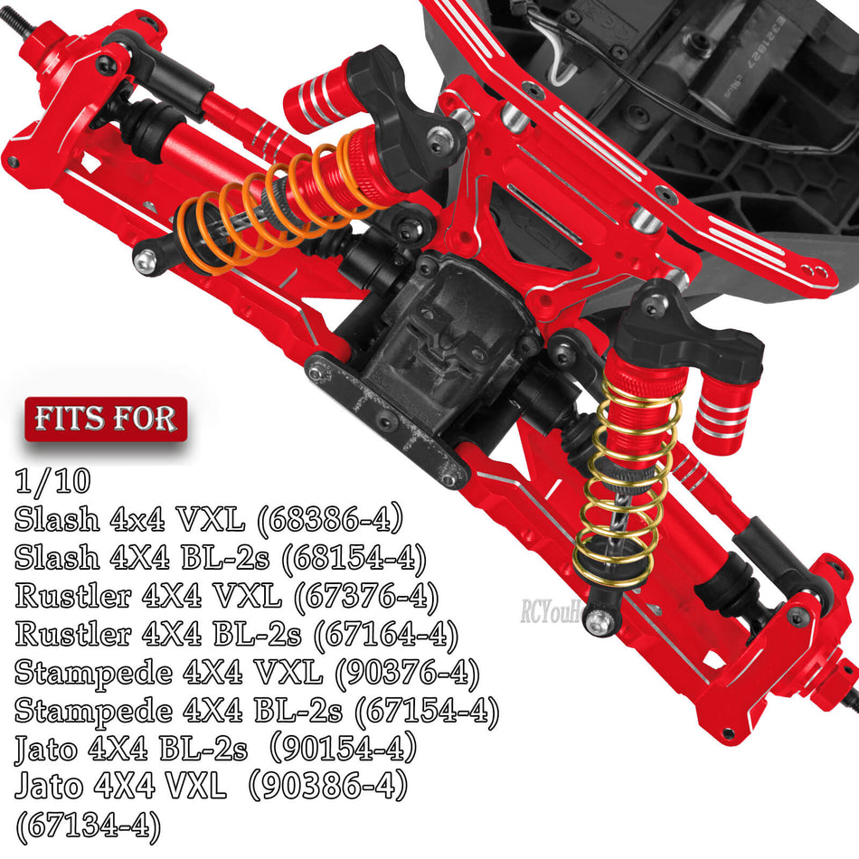 RC Upgrades Part Caster Block,Steering Blocks,Stub Axle Carriers,Drive Shaft for 1/10 Traxxas Slash/Rustler/Stampede/Jat0 4x4 4WD VXL