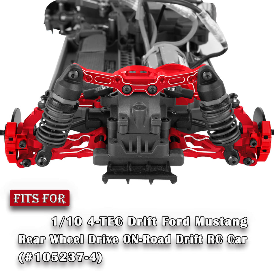 RC Alloy Upgrades Part for 1/10 Traxxas 4-TEC Drift Ford Mustang Rear Wheel Drive ON-Road Drift RC Car #105237-4,RC Drive Shaft Axles CVD Suspension Arm Caster Block Steering Blocks,Red
