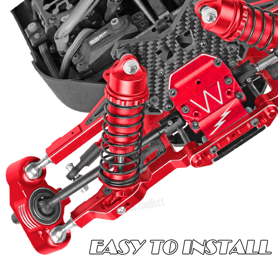 RCMYou RC A Arms&Steering Blocks Axle Carriers&Gearbox Case w/43T/13T Diff Gear Mount&Camber Links Upgrades Part for 1/8 Arrma Typhon 6s BLX,1/7 Felony Infraction 6S BLX Limitless