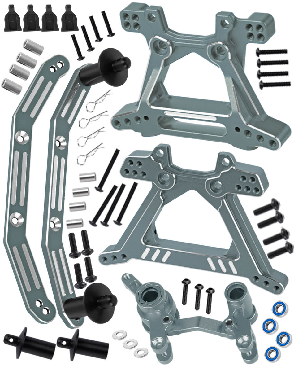 RC Shock Tower/Steering Bellcranks/Body Mounts Upgrades Part for 1/10 Traxxas Slash 4WD,Slash 4x4 VXL